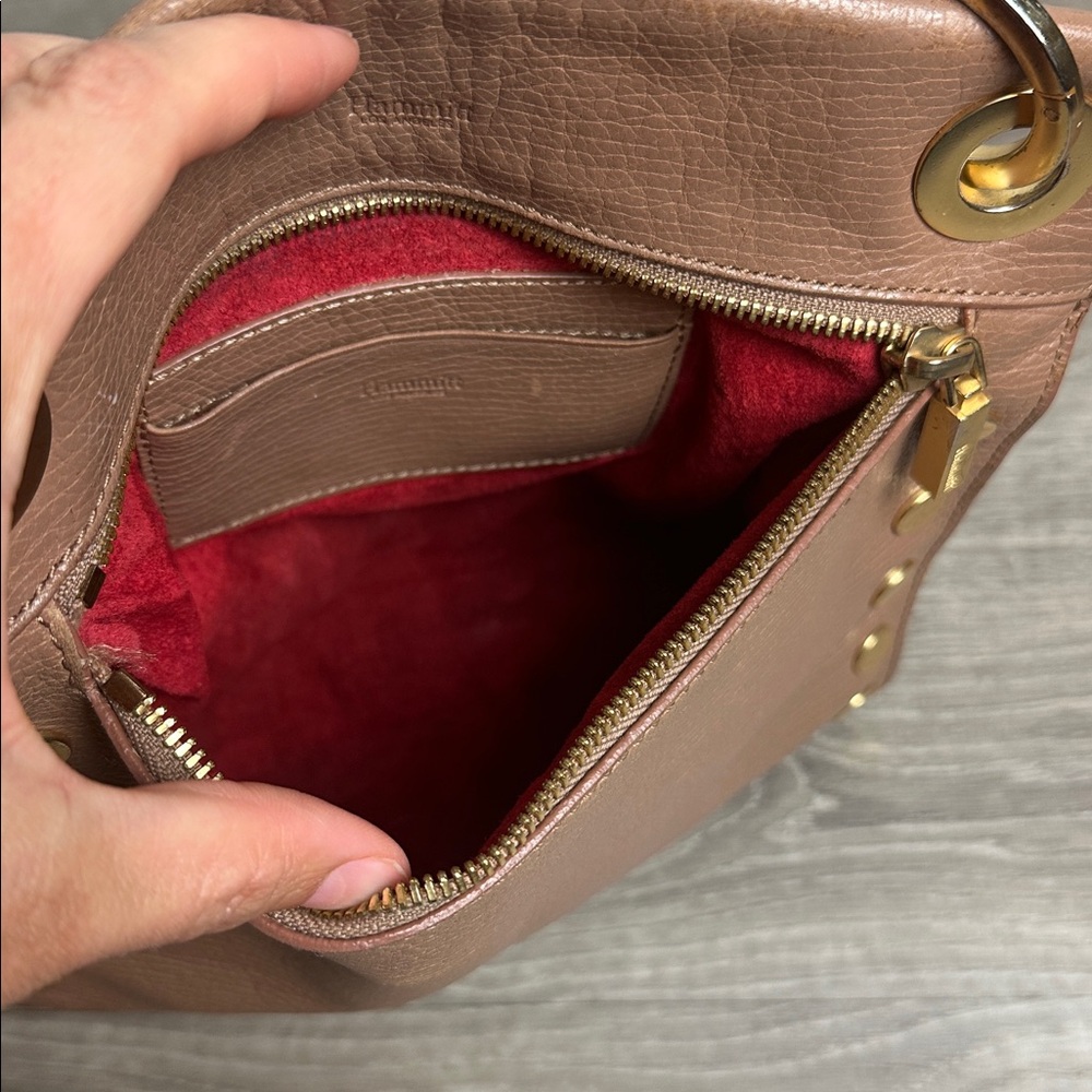 Hammitt Brown Leather Crossbody with Gold Studs - Picture 6 of 11